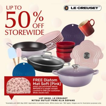 Le-Creuset-September-Sale-at-Mitsui-Outlet-Park-350x350 - Home & Garden & Tools Kitchenware Malaysia Sales Selangor 