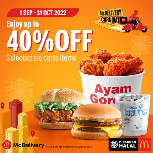 1 Sep31 Oct 2022 McDonald's McDelivery Carnival Deal