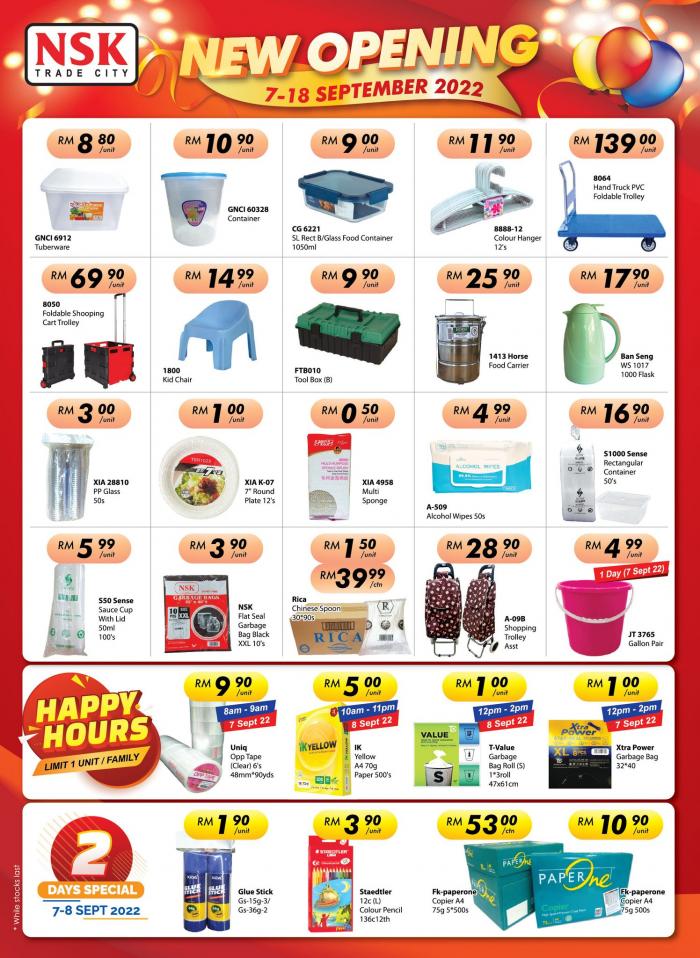 7-18 Sep 2022: NSK Opening Promotion at Seri Kembangan 3 Elements ...