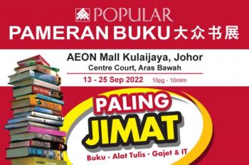 POPULAR-Book-Fair-Sale-at-AEON-Kulaijaya-Johor-350x232 - Books & Magazines Johor Malaysia Sales Stationery 