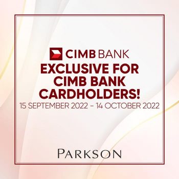 Parkson-CIMB-Exclusive-Promotion-350x350 - CIMB Bank Johor Kedah Kelantan Kuala Lumpur Melaka Negeri Sembilan Pahang Penang Perak Perlis Promotions & Freebies Putrajaya Sabah Sarawak Selangor Supermarket & Hypermarket Terengganu 