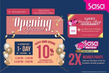 SaSa-New-Store-Opening-Deal-at-Aman-Central-Mall-350x233 - Beauty & Health Cosmetics Fragrances Kedah Personal Care Promotions & Freebies 