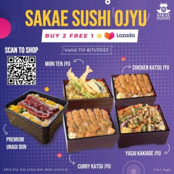 Sakae-Sushi-Lazada-Buy-2-Free-1-Promotion-350x350 - Beverages Food , Restaurant & Pub Johor Kedah Kelantan Kuala Lumpur Melaka Negeri Sembilan Online Store Pahang Penang Perak Perlis Promotions & Freebies Putrajaya Sabah Sarawak Selangor Sushi Terengganu 