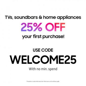 Samsung-25-OFF-For-First-Purchase-Promotion-350x350 - Computer Accessories Electronics & Computers Home Appliances IT Gadgets Accessories Johor Kedah Kelantan Kitchen Appliances Kuala Lumpur Melaka Negeri Sembilan Online Store Pahang Penang Perak Perlis Promotions & Freebies Putrajaya Sabah Sarawak Selangor Terengganu 