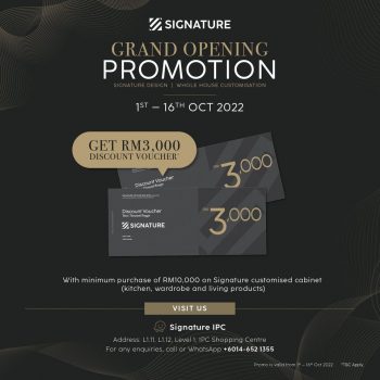 Signature-Grand-Opening-Promotion-at-IPC-Shopping-Centre-1-350x350 - Electronics & Computers Home Appliances Kitchen Appliances Promotions & Freebies Selangor 