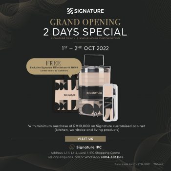 Signature-Grand-Opening-Promotion-at-IPC-Shopping-Centre-4-350x350 - Electronics & Computers Home Appliances Kitchen Appliances Promotions & Freebies Selangor 