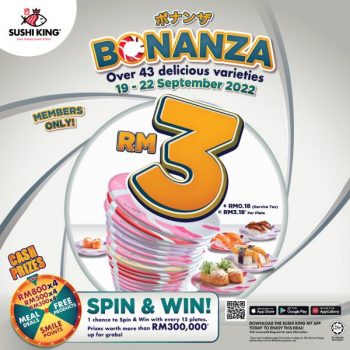 Sushi-King-Bonanza-Promotion-350x350 - Beverages Food , Restaurant & Pub Johor Kedah Kelantan Kuala Lumpur Melaka Negeri Sembilan Pahang Penang Perak Perlis Promotions & Freebies Putrajaya Sabah Sarawak Selangor Sushi Terengganu 