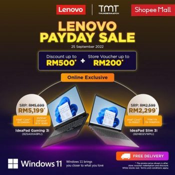 TMT-Lenovo-Shopee-Payday-Sale-350x350 - Electronics & Computers IT Gadgets Accessories Johor Kedah Kelantan Kuala Lumpur Laptop Malaysia Sales Melaka Negeri Sembilan Online Store Pahang Penang Perak Perlis Putrajaya Sabah Sarawak Selangor Terengganu 