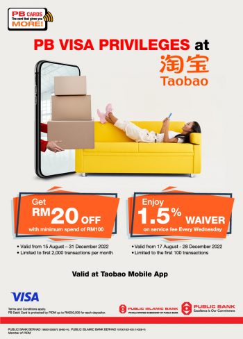 Taobao-Special-Deal-with-Public-Bank-350x488 - Bank & Finance Johor Kedah Kelantan Kuala Lumpur Melaka Negeri Sembilan Online Store Others Pahang Penang Perak Perlis Promotions & Freebies Public Bank Putrajaya Sabah Sarawak Selangor Terengganu 