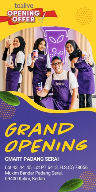 Tealive-Opening-Promotion-at-Cmart-Padang-Serai-313x625 - Beverages Food , Restaurant & Pub Kedah Promotions & Freebies 