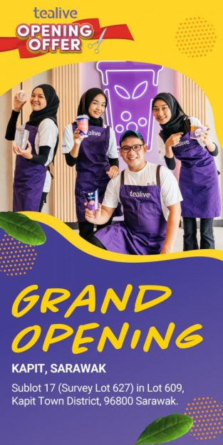Tealive-Opening-Promotion-at-Kapit-Sarawak-313x625 - Beverages Food , Restaurant & Pub Promotions & Freebies Sarawak 
