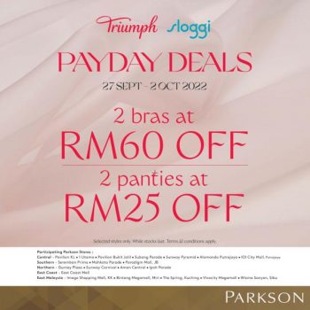 Triumph-Sloggi-Payday-Sale-at-Parkson-350x350 - Fashion Accessories Fashion Lifestyle & Department Store Johor Kedah Kelantan Kuala Lumpur Lingerie Malaysia Sales Melaka Negeri Sembilan Pahang Penang Perak Perlis Putrajaya Sabah Sarawak Selangor Terengganu Underwear 