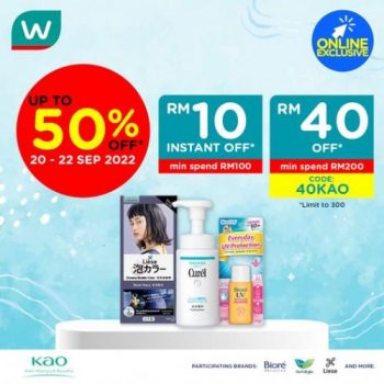 Watsons-Online-Kao-Brand-Day-Sale-350x350 - Beauty & Health Cosmetics Johor Kedah Kelantan Kuala Lumpur Malaysia Sales Melaka Negeri Sembilan Online Store Pahang Penang Perak Perlis Personal Care Putrajaya Sabah Sarawak Selangor Terengganu 