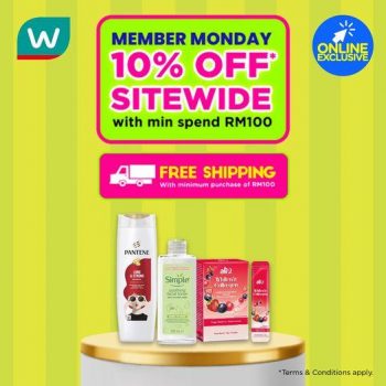 Watsons-Online-Member-Monday-Promo-350x350 - Beauty & Health Cosmetics Fragrances Health Supplements Johor Kedah Kelantan Kuala Lumpur Melaka Negeri Sembilan Online Store Pahang Penang Perak Perlis Personal Care Promotions & Freebies Putrajaya Sabah Sarawak Selangor Terengganu 