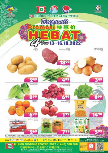 BILLION-Deepavali-Promotion-at-Port-Klang-350x495 - Promotions & Freebies Selangor Supermarket & Hypermarket 