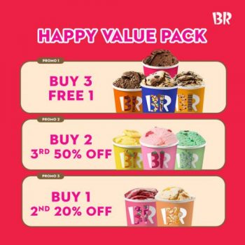 Baskin-Robbins-Buy-3-Free-1-Happy-Value-Pack-Promotion-350x350 - Johor Kedah Kelantan Kuala Lumpur Melaka Negeri Sembilan Pahang Penang Perak Perlis Promotions & Freebies Putrajaya Sabah Sarawak Selangor Supermarket & Hypermarket Terengganu 