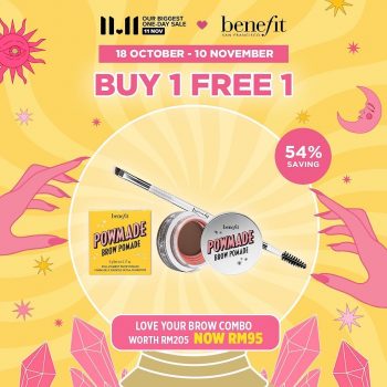 Benefit-Cosmetics-BUY-1-FREE-1-Powmade-Lazada-11.11-Pre-Sale2-350x350 - Beauty & Health Cosmetics Malaysia Sales Skincare 