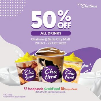 Chatime-50-OFF-Opening-Promotion-at-Setia-City-Mall-350x350 - Beverages Food , Restaurant & Pub Promotions & Freebies Selangor 