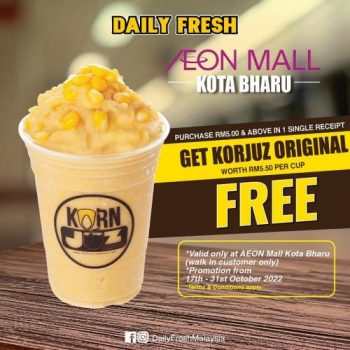 Daily-Fresh-Opening-Promotion-at-AEON-Mall-Kota-Bharu-350x350 - Beverages Food , Restaurant & Pub Kelantan Promotions & Freebies 