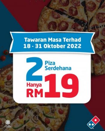 Dominos-Pizza-2-Regular-Pizza-@-RM19-Promotion-350x438 - Beverages Food , Restaurant & Pub Johor Kedah Kelantan Kuala Lumpur Melaka Negeri Sembilan Pahang Penang Perak Perlis Pizza Promotions & Freebies Putrajaya Sabah Sarawak Selangor Terengganu 