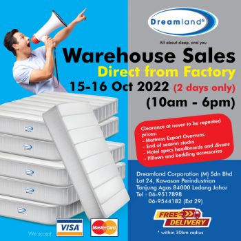 Dreamland-Warehouse-Sale-350x350 - Beddings Home & Garden & Tools Johor Mattress Warehouse Sale & Clearance in Malaysia 