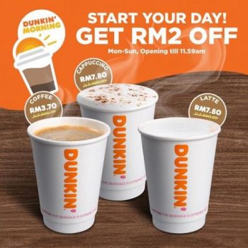 Dunkin-Morning-Coffee-RM2-off-Promotion-350x350 - Beverages Food , Restaurant & Pub Johor Kedah Kelantan Kuala Lumpur Melaka Negeri Sembilan Pahang Penang Perak Perlis Promotions & Freebies Putrajaya Sabah Sarawak Selangor Terengganu 