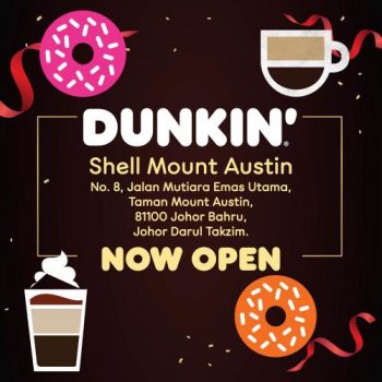 Dunkin-Opening-Promotion-at-Shell-Taman-Mount-Austin-350x350 - Beverages Food , Restaurant & Pub Johor Promotions & Freebies 