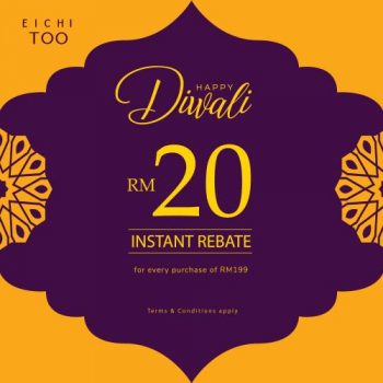 EICHITOO-Deepavali-Instant-Rebate-Promotion-350x350 - Apparels Fashion Accessories Fashion Lifestyle & Department Store Johor Kedah Kelantan Kuala Lumpur Melaka Negeri Sembilan Pahang Penang Perak Perlis Promotions & Freebies Putrajaya Sabah Sarawak Selangor Terengganu 