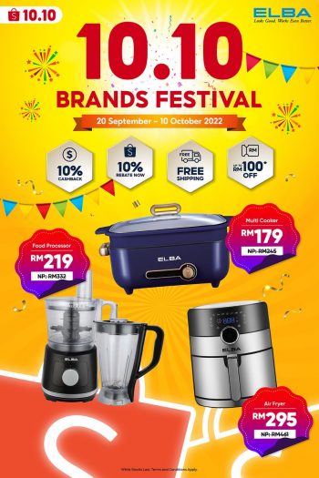 ELBA-Shopee-10.10-Brand-Festival-350x525 - Electronics & Computers Home Appliances Johor Kedah Kelantan Kitchen Appliances Kuala Lumpur Malaysia Sales Melaka Negeri Sembilan Online Store Pahang Penang Perak Perlis Putrajaya Sabah Sarawak Selangor Terengganu 