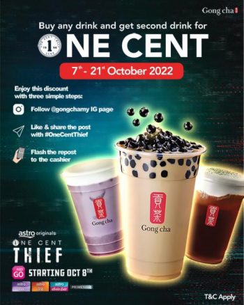 Gong-Cha-Free-Second-Drink-Promotion-350x438 - Beverages Food , Restaurant & Pub Johor Kedah Kelantan Kuala Lumpur Melaka Negeri Sembilan Pahang Penang Perak Perlis Promotions & Freebies Putrajaya Sabah Sarawak Selangor Terengganu 