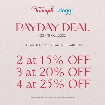 Isetan-Kuala-Lumpur-Pay-Day-Promotion-with-Triumph-and-Sloggi-350x350 - Fashion Accessories Fashion Lifestyle & Department Store Lingerie Promotions & Freebies 