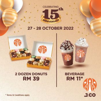 J.CO-Donuts-Coffee-15th-Anniversary-Promotion-350x350 - Beverages Food , Restaurant & Pub Promotions & Freebies 