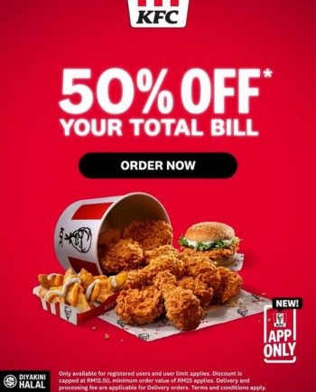 KFC-App-50-OFF-Promotion-350x435 - Beverages Food , Restaurant & Pub Johor Kedah Kelantan Kuala Lumpur Melaka Negeri Sembilan Online Store Pahang Penang Perak Perlis Promotions & Freebies Putrajaya Sabah Sarawak Selangor Terengganu 