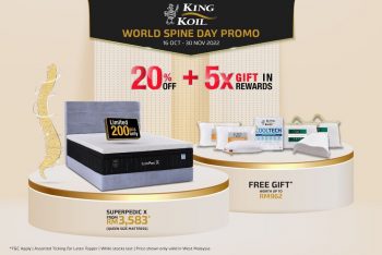 King-Koil-World-Spine-Day-Promo-350x234 - Beddings Home & Garden & Tools Johor Kedah Kelantan Kuala Lumpur Mattress Melaka Negeri Sembilan Pahang Penang Perak Perlis Promotions & Freebies Putrajaya Sabah Sarawak Selangor Terengganu