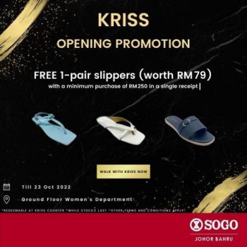 Kriss-Opening-Promotion-at-SOGO-Johor-Bahru-350x350 - Fashion Accessories Fashion Lifestyle & Department Store Footwear Johor Promotions & Freebies 