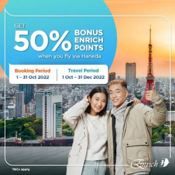 Malaysia-Airlines-Travel-To-Japan-Get-50-Bonus-Enrich-Points-Promotion-350x350 - Air Fare Johor Kedah Kelantan Kuala Lumpur Melaka Negeri Sembilan Online Store Pahang Penang Perak Perlis Promotions & Freebies Putrajaya Sabah Sarawak Selangor Sports,Leisure & Travel Terengganu Travel Packages 