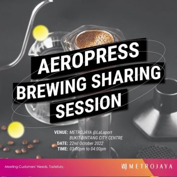 Metrojaya-Aeropress-Brewing-Sharing-Session-350x350 - Events & Fairs Kuala Lumpur Others Selangor 
