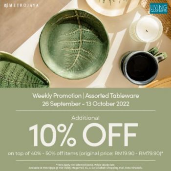 Metrojaya-Assorted-Tableware-Promotion-350x350 - Johor Kedah Kelantan Kuala Lumpur Melaka Negeri Sembilan Others Pahang Penang Perak Perlis Promotions & Freebies Putrajaya Sabah Sarawak Selangor Terengganu 