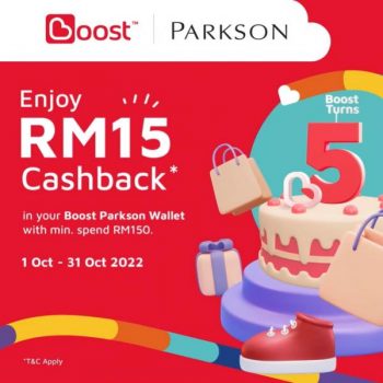 Parkson-Boost-RM15-Cashback-Promotion-350x350 - Johor Kedah Kelantan Kuala Lumpur Melaka Negeri Sembilan Pahang Penang Perak Perlis Promotions & Freebies Putrajaya Sabah Sarawak Selangor Supermarket & Hypermarket Terengganu 