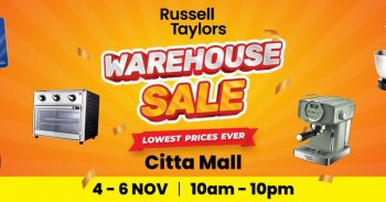 Russell-Taylors-Warehouse-Sale-at-Citta-Mall-350x183 - Electronics & Computers Home Appliances Kitchen Appliances Selangor Warehouse Sale & Clearance in Malaysia 