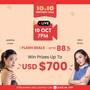 SHEIN-10.10-Birthday-Sale-2-350x350 - Apparels Bags Fashion Accessories Fashion Lifestyle & Department Store Footwear Johor Kedah Kelantan Kuala Lumpur Malaysia Sales Melaka Negeri Sembilan Online Store Pahang Penang Perak Perlis Putrajaya Sabah Sarawak Selangor Terengganu 