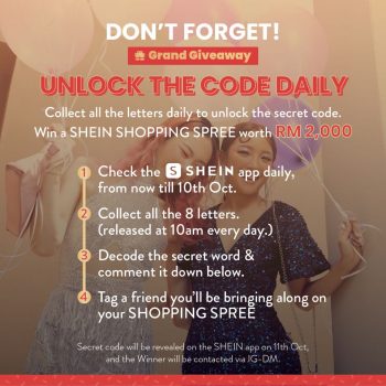 SHEIN-10.10-Birthday-Sale-3-350x350 - Apparels Bags Fashion Accessories Fashion Lifestyle & Department Store Footwear Johor Kedah Kelantan Kuala Lumpur Malaysia Sales Melaka Negeri Sembilan Online Store Pahang Penang Perak Perlis Putrajaya Sabah Sarawak Selangor Terengganu 