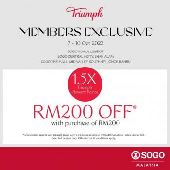 SOGO-Triumph-Members-Promotion-350x350 - Fashion Accessories Fashion Lifestyle & Department Store Johor Kuala Lumpur Lingerie Promotions & Freebies Selangor Underwear 