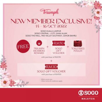 SOGO-Triumph-New-Member-Promotion-350x350 - Fashion Accessories Fashion Lifestyle & Department Store Johor Kuala Lumpur Lingerie Promotions & Freebies Selangor Underwear 