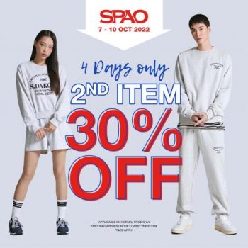 SPAO-2nd-Item-30-OFF-Promotion-350x350 - Apparels Fashion Accessories Fashion Lifestyle & Department Store Johor Kedah Kelantan Kuala Lumpur Melaka Negeri Sembilan Pahang Penang Perak Perlis Promotions & Freebies Putrajaya Sabah Sarawak Selangor Terengganu 