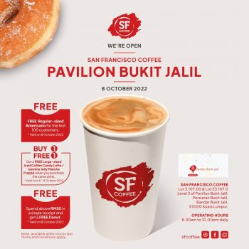 San-Francisco-Coffee-3-in-1-Grand-Opening-Specials-at-Pavilion-350x350 - Beverages Food , Restaurant & Pub Kuala Lumpur Promotions & Freebies Selangor 