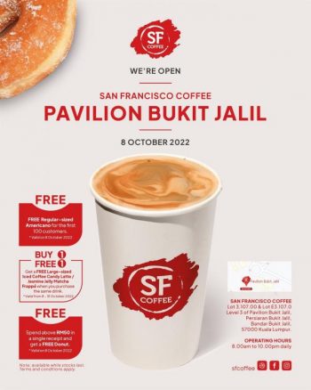 San-Francisco-Opening-Promotion-at-Pavilion-Bukit-Jalil-1-350x438 - Beverages Food , Restaurant & Pub Kuala Lumpur Promotions & Freebies Selangor 