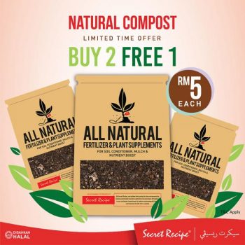 Secret-Recipe-Natural-Compost-Promotion-1-350x350 - Beverages Food , Restaurant & Pub Johor Kedah Kelantan Kuala Lumpur Melaka Negeri Sembilan Pahang Penang Perak Perlis Promotions & Freebies Putrajaya Sabah Sarawak Selangor Terengganu 