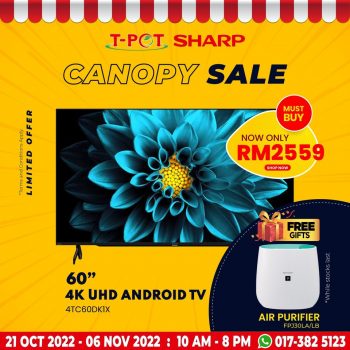 T-Pot-Sharp-Canopy-Sale-3-350x350 - Computer Accessories Electronics & Computers Home Appliances IT Gadgets Accessories Kitchen Appliances Malaysia Sales Selangor 