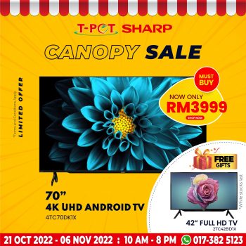 T-Pot-Sharp-Canopy-Sale-4-350x350 - Computer Accessories Electronics & Computers Home Appliances IT Gadgets Accessories Kitchen Appliances Malaysia Sales Selangor 